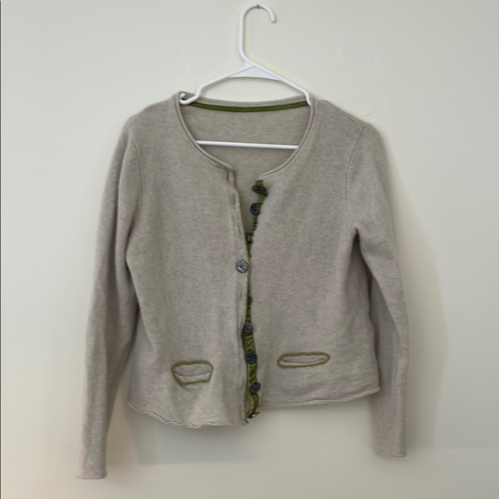 Women's Beige Cardigan Sweater